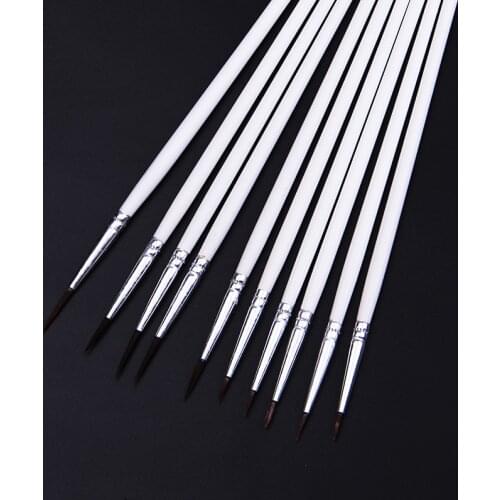 5 Pcs Fine Hand Painted Hook Line Pen Round Tip Watercolor Drawing Brush Pen Student Stationery Art Supplies