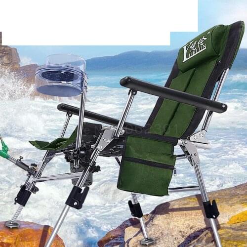 All terrain wild fishing chair 2019 new European fishing chair folding multifunctional fishing chair portable reclining seat