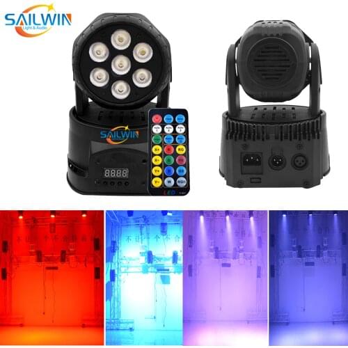 UK 7X8W Remote RGBW Disco LED Stage Light Moving Head Beam Party Lights DMX Led Dj Xmas Christmas Sound Active LED Par Lighting