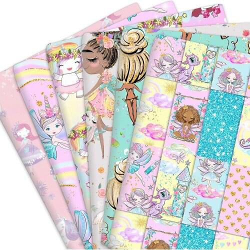 50*145cm Castle Girl Princess 100% Pure Or Polyester Cotton Fabric Sewing Quilt Patchwork Material Fabrics Needlework DIY Cloth