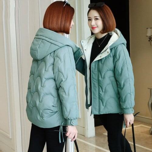 Plus Size 3XL Autumn New Women Winter Jacket Hooded Short Warm Parkas Female Thicken Coat Loose Solid Cotton Padded Jackets