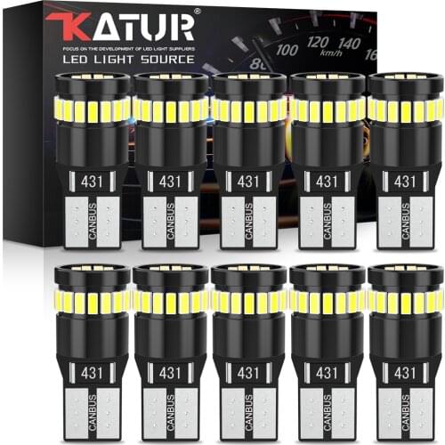 10x T10 LED Canbus W5W 168 194 Clearance Parking Lights For Audi A6 C5 C6 C7 A3 8P 8V A4 B5 B6 B7 B8 A5 A7 A8 Q3 Q5 Q7 TT DC 12V