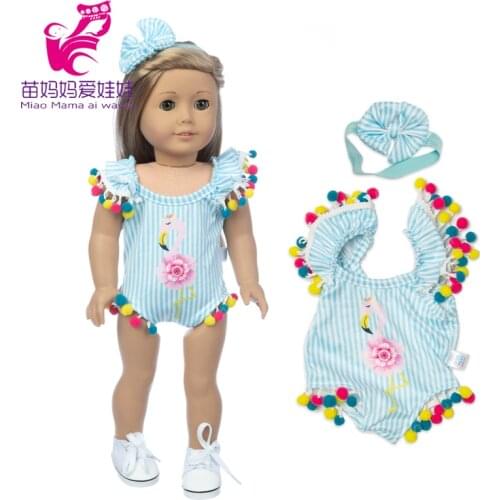 18 Inch Girl Doll Summer Clothes 17" Baby Doll Swim Suit Children Girls Toys Clothes