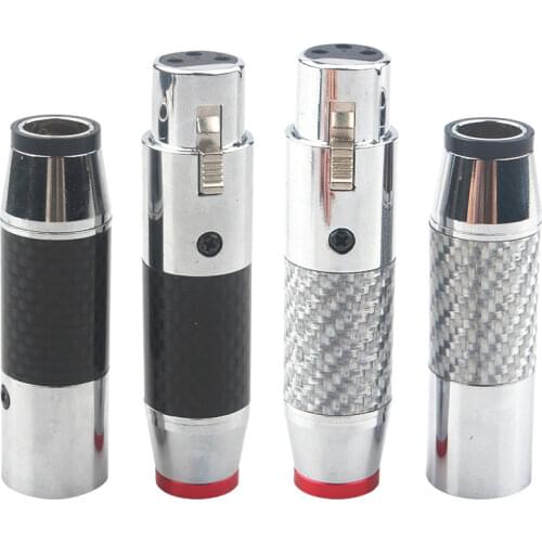 3 Pin Audiophile Carbon Fiber Plated XLR Balanced Plug for XLR Male Female Head Audio Connector