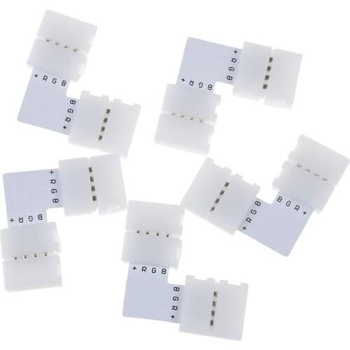 5Pcs/lot Soldering LED Strip Corner Connector 2PIN L Shape Corner Connector Wholesale