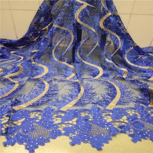 African Lace Fabric 2020 High Quality 5 Yards For Wedding Dress French Tulle Lace Fabric Nigerian Lace Fabric Stones Lace 66-355