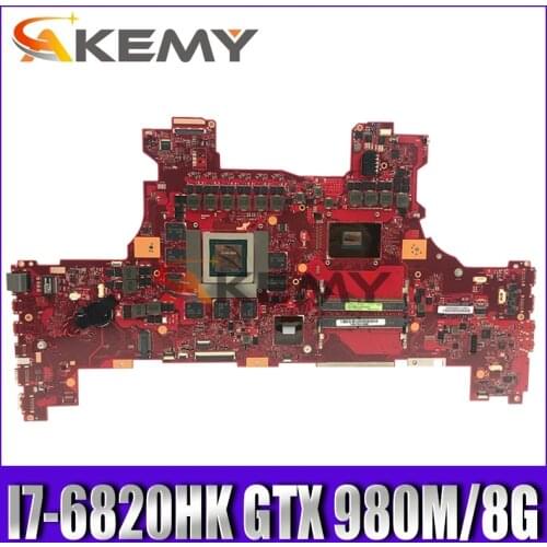 SAMXINNO GX701VO Motherboard For Asus ROG GX701 GX701V GX701VO Laotop Mainboard with I7-6820HK GTX 980M/8G