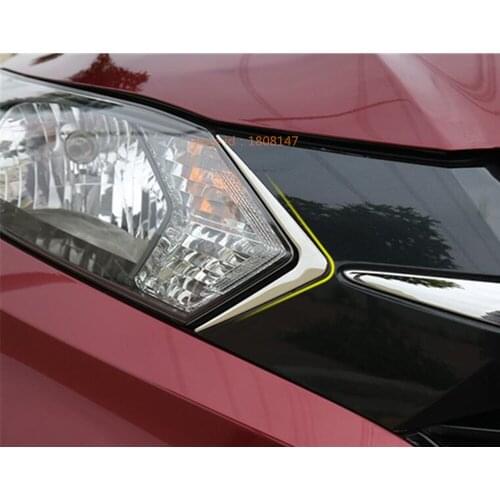 Car Body Front Head Light Lamp Hood Molding Frame Stick ABS Chrome Trim Part For Honda HR-V HRV Vezel 2014 2015 2016 2017 2018