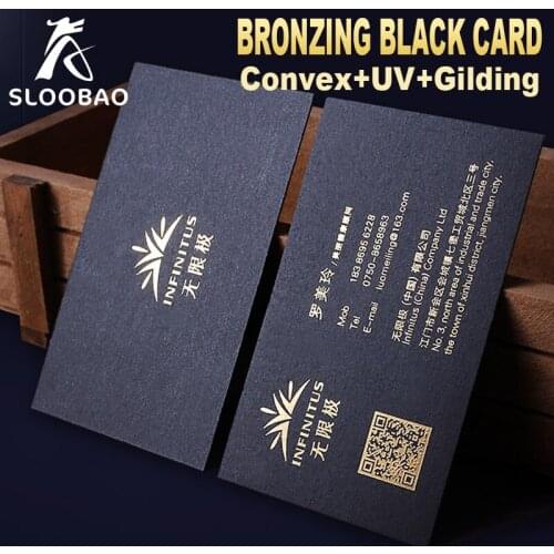 Free desgin custom letterpress business card print high quality 350gsm black paper gold silve foil/stamping nama card