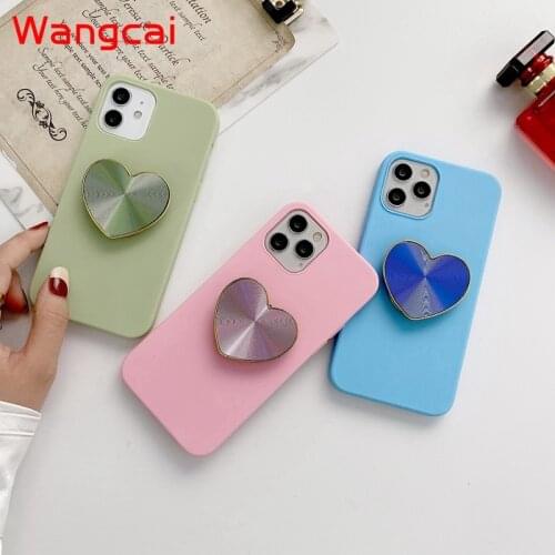 Heart Holder Stand Glitter Case For Samsung Galaxy A21S A21 A11 M11 A41 M21 M30S A20S A10S A30S A50S A50 A70 A60 A40 Soft Cover