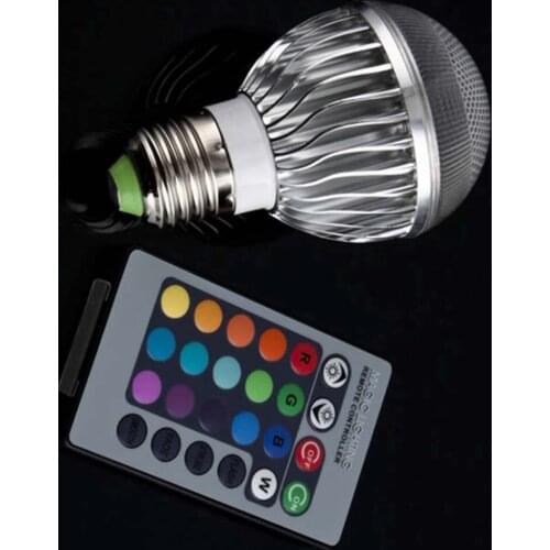 E27 8W 2 Million Color RGB LED Light Flash Bulb with Remote E27 standard screw-in base the appearance is simple and stylish