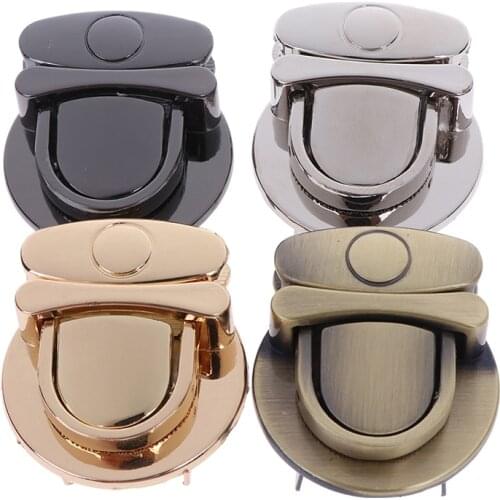 2019 New Hot Bag Accessories Round Shape Twist Lock Lock Metal Clasp Turn Lock for DIY Handbag Bag Purse Hardware