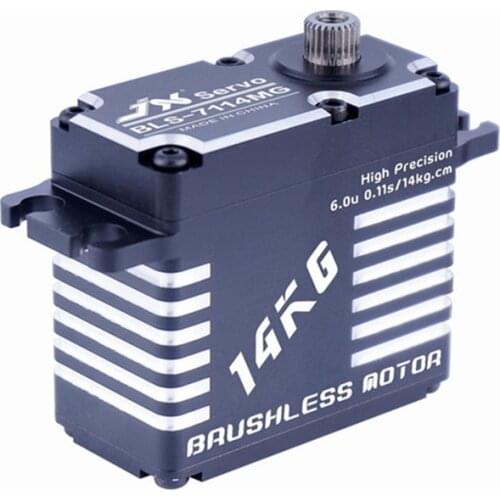 Original Jx BLS-7114MG 14KG High Precision Steel Gear Full CNC Aluminium Shell Structure Digital Brushless Standard Servo