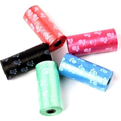 Pet Dog Poop Bags Dispenser Collector Scoop Holder Puppy Cat Pooper-scooper Bag Outdoor Clean Pets Supplies Random 1 Roll