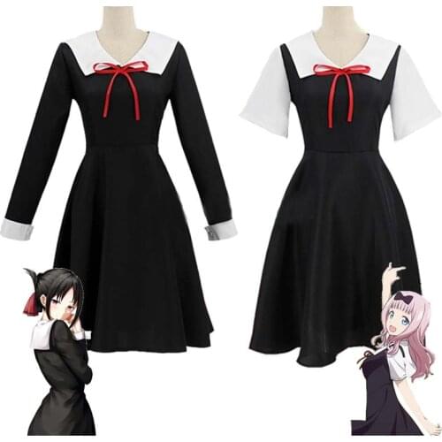 Cos School Kaguya-sama: Love Is War Shinomiya Kaguya Cosplay Dress Fujiwara Chika Costumes Girls School Uniform Long Skirt