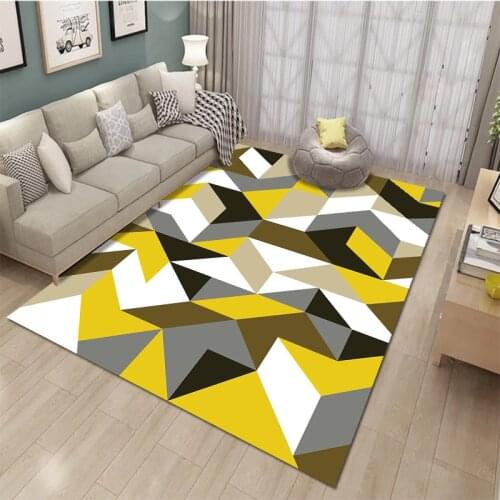 Modern Geometry Printed Carpet for Living Room Nordic Bedroom Decor Area Rugs Non-Slip Washable Removeable Mat tapis alfombra