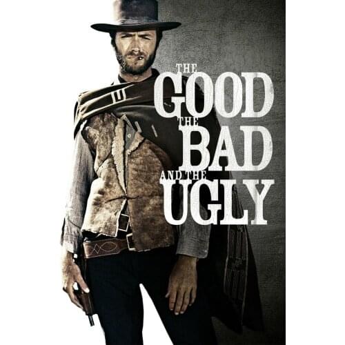 L0068 The Good the Bad and the Ugly Movie Silk Fabric Poster Art Decor Indoor Painting Gift