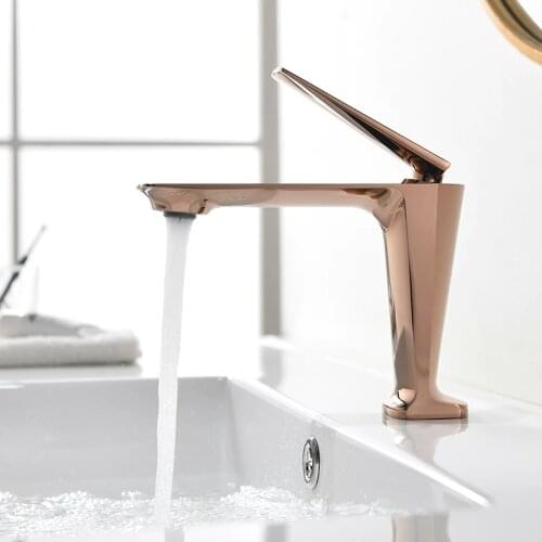 Brass Bathroom Basin Faucet Single Hole Single Handle Water Mixer Matt Black/Chrome/Rose Gold/Gold Bathroom Washbasin Taps