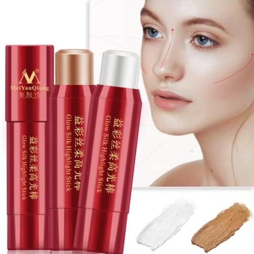 Shimmer Shine Highlighter Foundation Stick Bronzer Contour Makeup 3D Water-proof Face Cream Rainbow Highlight Make Up Brighten