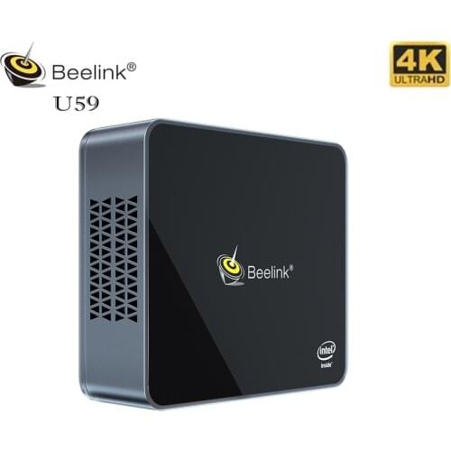 Beelink U55 Intel Core i3 5005U Dual Core Mini PC 2K HTPC Windows 10 with 8G RAM 128G/256G SSD Dual HD-MI USB 3.0 Type C