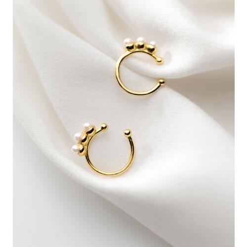 MloveAcc Minimalist Ear Cuff 925 Sterling Silver Simple Circle Clip Earrings for Women and Men Fashion Jewelry