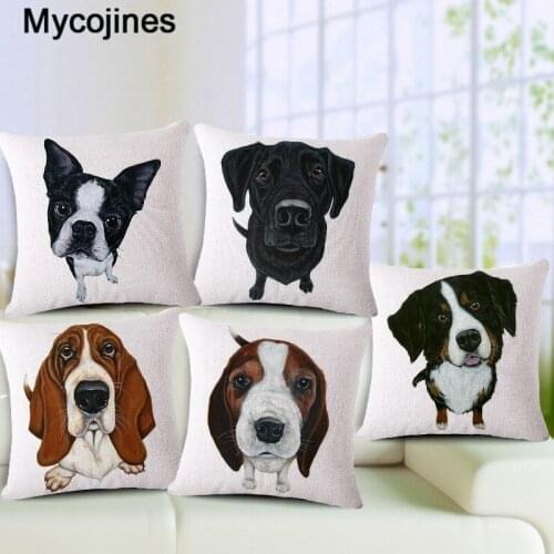 Lovely Dog Chihuahua Cushion Cover Labrador French Bulldog Corgi Pillow Cover Home Decorative Childrens room Couch Pillow Cases