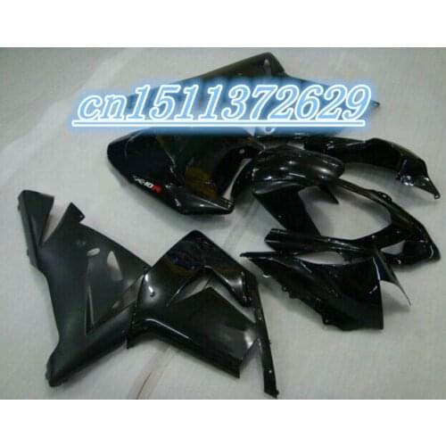 Dor-KAWASAKI ALL Black NINJA ZX-10R 04 05 2004 2005 ZX 10R 10 R Glossy black ZX10R 2004-2005 Fairings Kits D