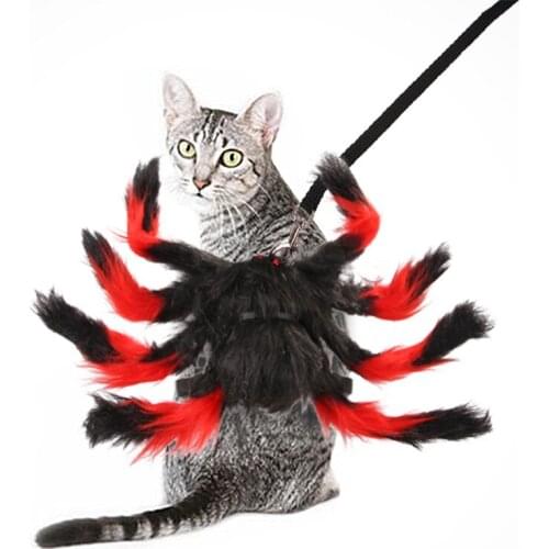 Halloween Style Cat Dog Pet Interactive Toy Cat Teaser Stick Kitten Scratcher Bat Spider Ball Hanging Rope Cat Toys cat Supplies