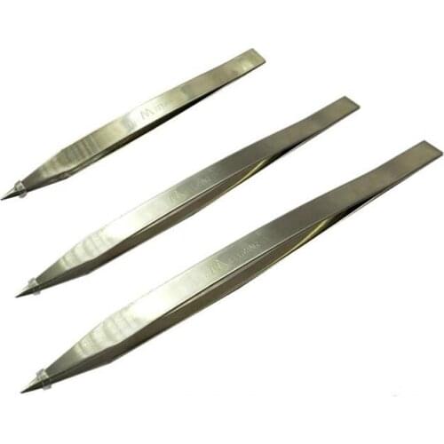 3PCS Tweezers for Jewelry Cleaning Washing Nipper Tweezer Clip for Jewelry Tool 16/20/25 cm