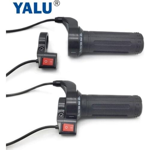 EBike Twist Throttle 24V 36V 48V Universal Hall Gas Knob with Power Switch for Handlebar Grip Gasgriff Electric Bicycle Scooter