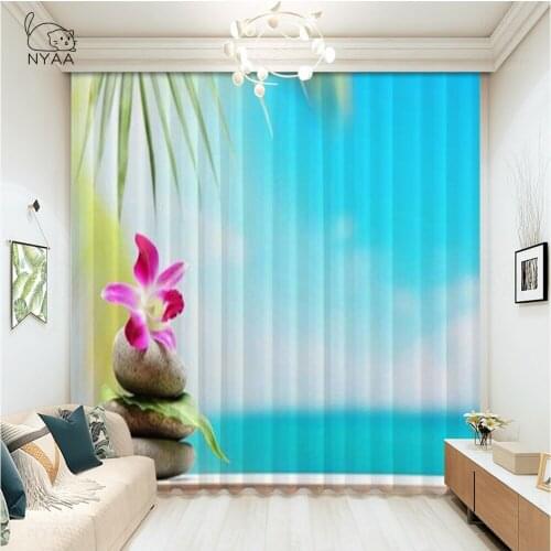 Seaside Beach Scenery Panel Japanese Curtain Design Curtains For The Living Room Girl Bedroom Curtains Blackout Micro Shading