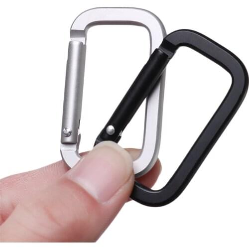 1Pc Aluminum Alloy Plated Gate Spring Oval Rings Bag Belt Buckles Clips Carabiner Purses Handbags Oval Push Trigger Snap Hooks