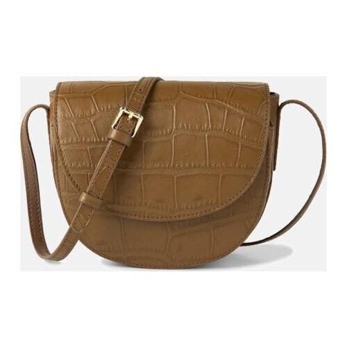 Luxury Brand Geniune Leather Popular Half Round Saddle Bag Womens Cross Body Bobby Mini Fashion shoulder bag