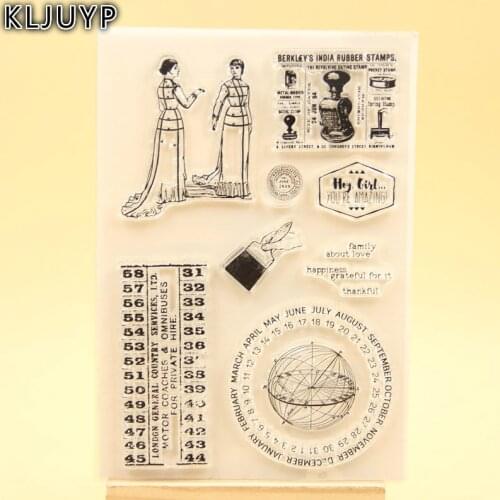 KLJUYP Calendar Clear Stamps Scrapbook Paper Craft Clear stamp scrapbooking 468