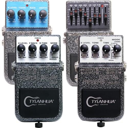 SKYSONIC RV-100/DD-2/CH-100/EQ-100 Acoustic Guitar Effect Pedal with Reverb/Delay/Chorus/Equalizer Effects