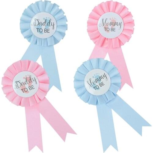 Gender Reveal Party Supplies DIY Mommy to be Daddy to be Badge MOM TO BE Shoulder Girdle Baby Shower Party Decors Favors Gifts