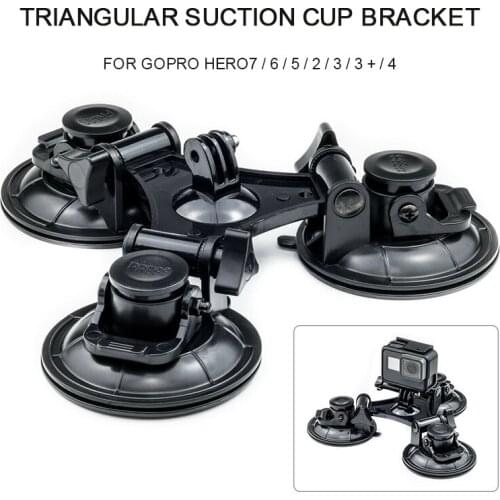 Triple Suction Cup Car Mount Holder for GoPro Hero 8/7/6/5/4/3 Action Camera Professional Car Windshield Suction Cup Mount Stand