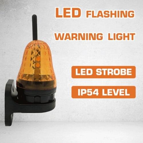 Outdoor LED Signal Alarm Light Strobe Flashing Light Wall Mount Emergency Warning Lamp for Gate Opener Universal 12V 24V 220V
