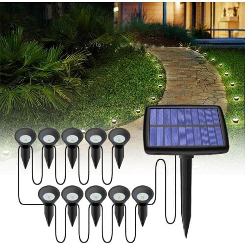 1 To 10 LED Solar Lawn Lamp IPX4 Waterproof Outdoor Night Solar Light Garden Decoration Lights For Garden Street Courtyard Lawn