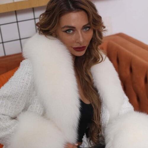 2021 Winter Thousand Bird Check Jacket Natural Warm Cashmere Coat High Quality Women Overcoat