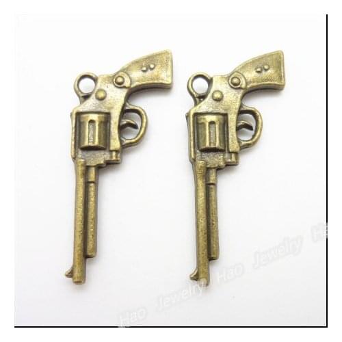 10pcs Vintage Ancient Gun zinc alloy charms pendant suitable for DIY Bracelet Necklace metal jewelry accessories