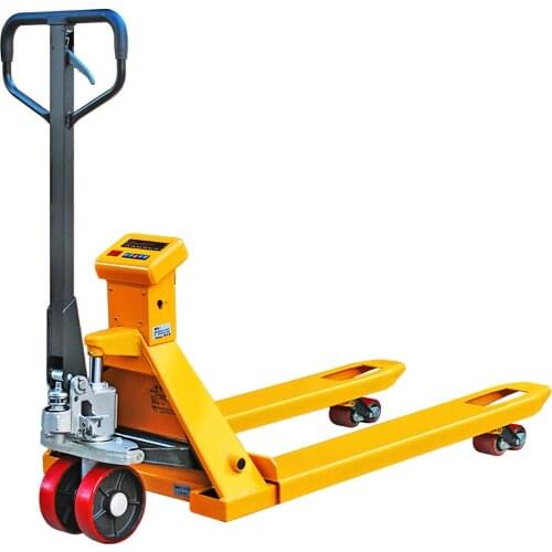 2 tons Electronic forklift scale manual hydraulic pallet truck forklift weighing cattle trolley weighing trailer pallet truck