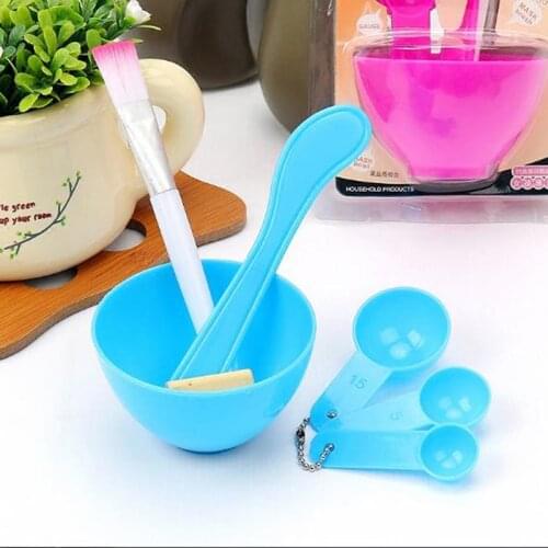 4pcs/set Facial Brush Mask Bowl Spoon Set Mask Brush Bar DIY Beauty Tools