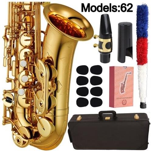 MFC Saxophone Alto 62 Professional Alto Sax Custom 62 Series High Saxophone Gold Lacquer With Mouthpiece Reeds Neck Case