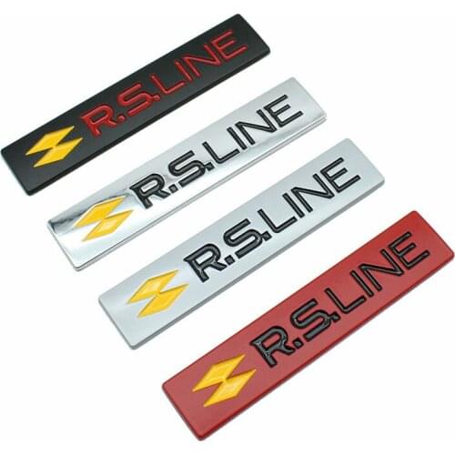 Car 3D Metal Trunk Body Badge Emblem Stickers For Renault RS Line Captur Duster Megane 2 3 Clio Logan Laguna 2 koleos Scenic 2