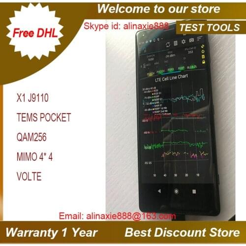 Free Shipping DHL + X1 J9110 Tems Pocket Handset , Support 5CA & 4X4MIMO & QAM256 & VOLTE ... Testing