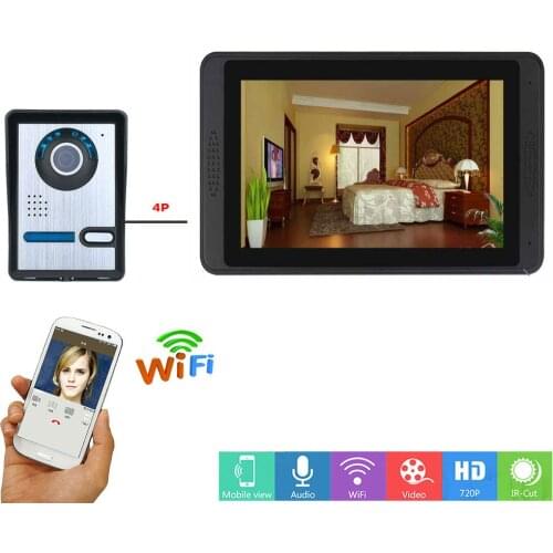 SmartYIBA WIFI 7'' IOS/Android WIFI Night Vision Video Doorbell IP55 Waterproof Camera Wall mounted Door Intercom Phone Monitor