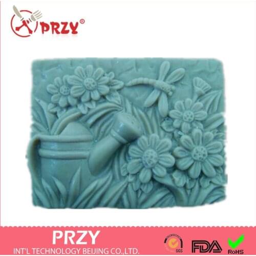 Modelling Mold Fondant Cake Decoration Mold Handmade Soap Mold Dragonfly Garden Watering Flower Moulds Rubber PRZY Silicone