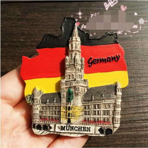 Hot Selling Newest Mail Exported To Munich, Europe, Germany Tourist Landscape Memorial Refrigerator Sticke Home Decor