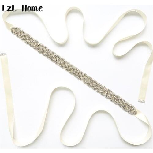 LzL Home Womens rhinestone belt 100% handmade wedding accessories bridal belt best-selling bridal party white rhinestone belt